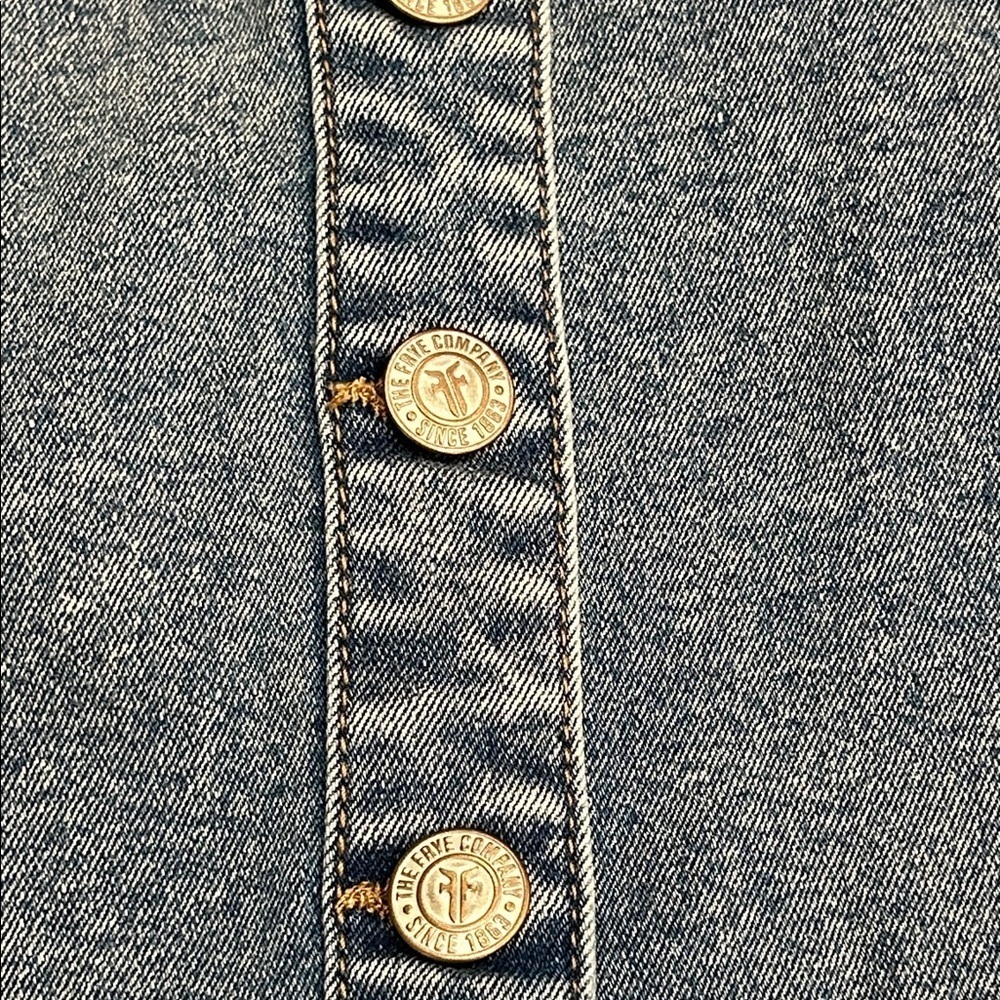 Frye Blue Denim Mini Dress XL - Picture 2 of 6